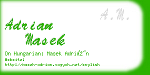 adrian masek business card